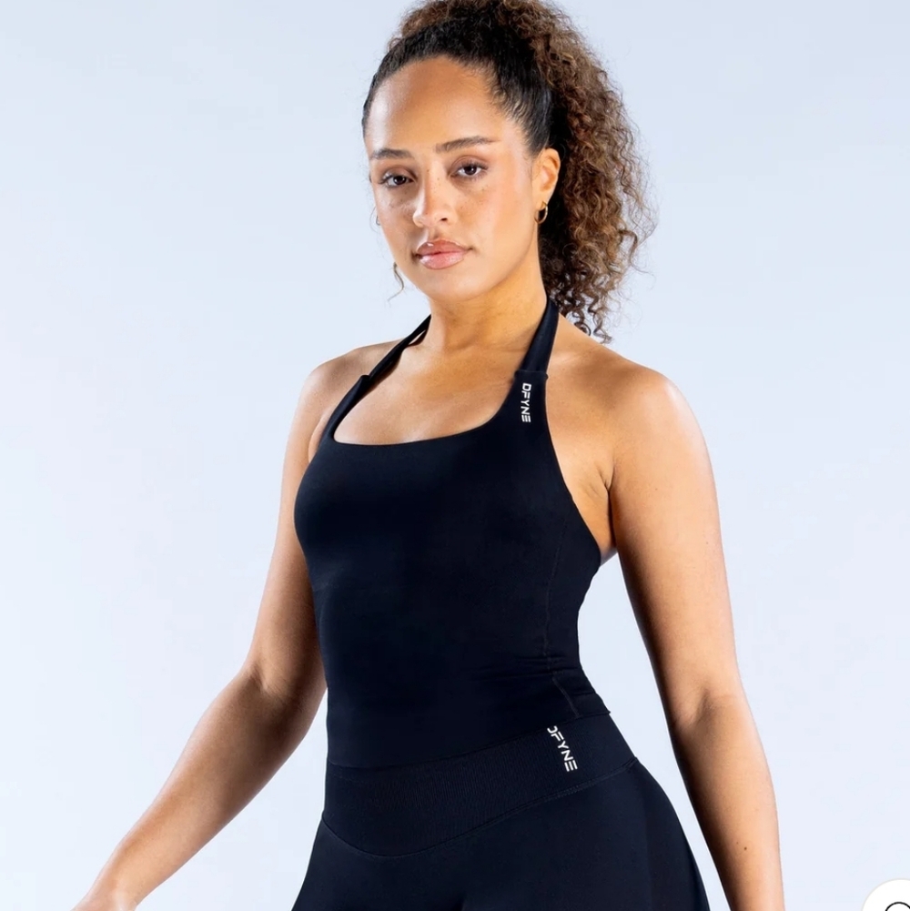 DFYNE Black Halter Top